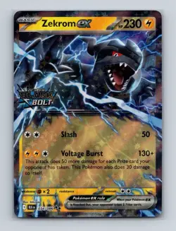 Zekrom ex 034 2025 Pokemon S&V Black Bolt Unova HH Stamped Promo Card NM+ (a) - Image 1