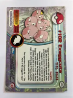 Exeggcute #102 - BLUE LOGO - NON-HOLO - Series 2 - TOPPS POKEMON CARD - NM - Image 2