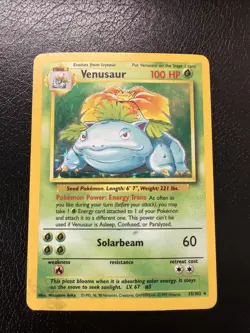 Venusaur 18/130 Holo Rare Base Set 2 Pokemon Card HP - Image 2