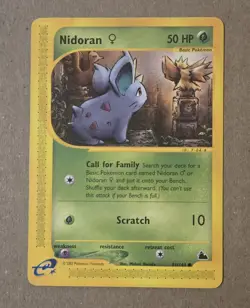2003 Pokemon Nidoran Regular Base Card Skyridge 81/144 Great Shape! - Image 1