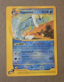 2003 Pokemon Vaporeon 33/144 Regular Base Card Skyridge. - Image 1
