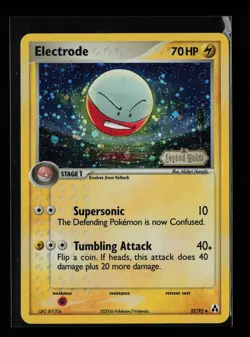 Electrode 32/92 Stamped Reverse Holo Legend Maker Pokemon Card - Image 1