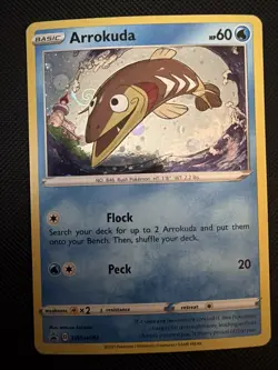 Arrokuda (HD SWIRL) SWSH093 Black Star Promo Cosmos Holo Pokemon Card - NM - Image 1