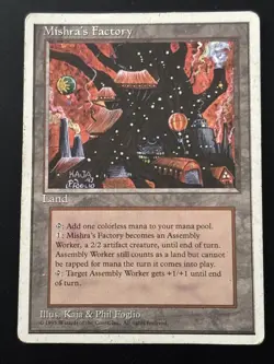 Mishra's Factory 4th Edition Fourth MTG Magic MP - Image 1