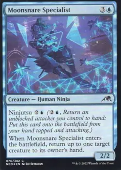1X MOONSNARE SPECIALIST 070/302 FOIL NEON DYNASTY MTG MAGIC NM - Image 1