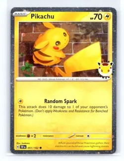 Pikachu 051 /162 Stamped 2026 Pokemon Day 30th Anniversary Promo B - Image 1