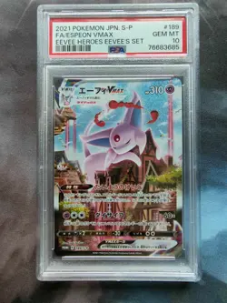 PSA 10 GEM MINT Espeon VMAX 189/S-P Eevee Heroes Gym Box PROMO Japanese Pokemon - Image 1