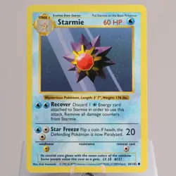 Pokemon TCG - Starmie 64/102 Base Set Common Shadowless WOTC 1999 - EXC/NM - Image 2