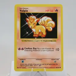 Pokemon TCG - Vulpix 68/102 Base Set Common Shadowless WOTC 1999 - EXC/NM - Image 2