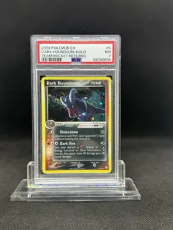 2004 Pokemon EX Team Rocket Returns Dark Houndoom Holo 5/109 PSA 7 NEAR MINT - Image 1