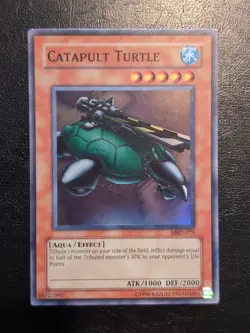 Yu-Gi-Oh! SUPER RARE HOLO CATAPULT TURTLE MRD-075 NM - Image 1