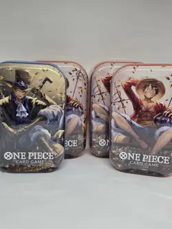 One Piece Card TCG Vol 2 Mini Tin - 4x Tins - (TS-O2, OP-13) Brand New / Sealed - Image 1