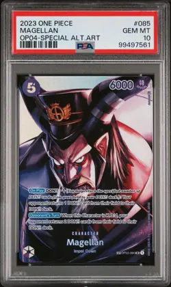 One Piece TCG Magellan SP Alt Art OP02-085 PSA 10 - Image 1