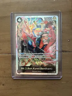 Mr.2.Bon.Kurei (Bentham) OP14-091 SR The Azure Sea's Seven - ONE PIECE ENGLISH - Image 1