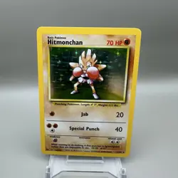 Pokemon TCG Hitmonchan Holo Rare Card Base Set 7/102 1999 WotC NM - LP - Image 1