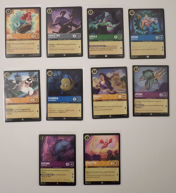 Disney Lorcana Theme - The Little Mermaid - Lot of 10 Cards Ariel, Ursula, Eric - Image 2