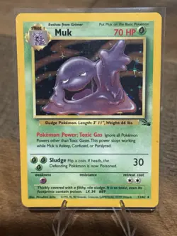Muk Holo Rare 13/62 Fossil Set WOTC 1999 Pokemon Card NM- LP+ - Image 1