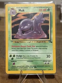 Muk Holo Rare 13/62 Fossil Set WOTC 1999 Pokemon Card NM- LP+ - Image 2