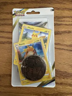 POKEMON BRILLIANT STARS Checklane Blister Pack Raichu Pikachu Promo Cards MINT - Image 1
