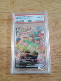 Snorlax VMAX 142/202 SWSH01 Sword & Shield Holo Card PSA 10 - Image 1