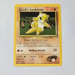 2000 Pokemon Gym Heroes Brock's Sandshrew 71/132 WOTC Common Vintage TCG Card - Image 1