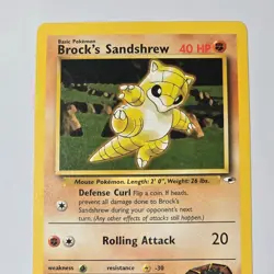 2000 Pokemon Gym Heroes Brock's Sandshrew 71/132 WOTC Common Vintage TCG Card - Image 2