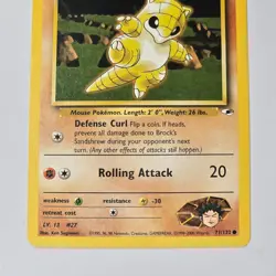 2000 Pokemon Gym Heroes Brock's Sandshrew 71/132 WOTC Common Vintage TCG Card - Image 3