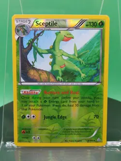 Sceptile 8/160 XY Primal Clash Reverse Holo Rare 2015 English Pokemon Card TCG - Image 2