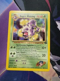 Pokemon TCG Koga's Weezing 50/132, Gym Challenge, Regular Card #0082 - Image 1