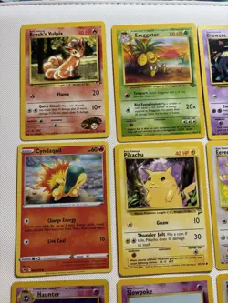 Vintage Pokemon Card Lot Of 12 English Cards Pikachu, Eevee, & Meowth - WotC HP - Image 2