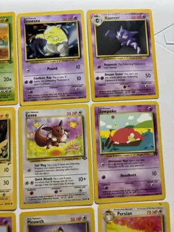 Vintage Pokemon Card Lot Of 12 English Cards Pikachu, Eevee, & Meowth - WotC HP - Image 3