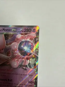 Team Rocket's Mewtwo ex 081/182 Destined Rivals Ultra Rare Holo Pokemon Card NM - Image 3