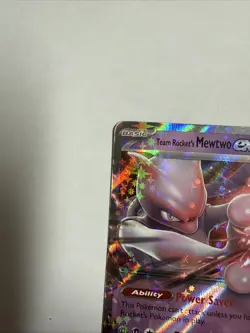 Team Rocket's Mewtwo ex 081/182 Destined Rivals Ultra Rare Holo Pokemon Card NM - Image 4