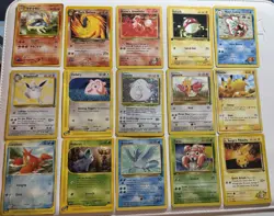 Vintage Pokemon Card Lot Of 63 Damaged/HP Cards Base Set Fossil Jungle WotC - Image 1