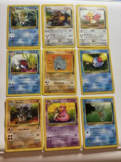 Vintage Pokemon Card Lot Of 63 Damaged/HP Cards Base Set Fossil Jungle WotC - Image 4