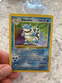 Pokemon TCG Base Set Blastoise Holo Card 2/102 Pokemon Lp- Small Scratch On Back - Image 1