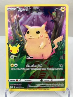Pikachu 005/025 Celebrations Holo Rare Full Art Pokemon Card - Lightly Played - Image 1