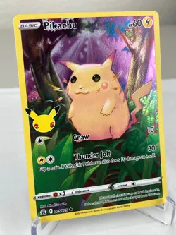 Pikachu 005/025 Celebrations Holo Rare Full Art Pokemon Card - Lightly Played - Image 2