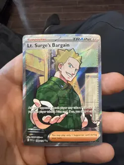 Pokemon Card Lt. Surge's Bargain 170/132 Mega Evolution Ultra Rare Full Art NM - Image 1