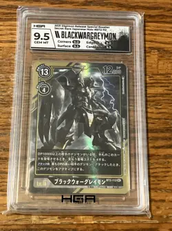 BlackWarGreymon BT2-112 SEC Parallel HGA Grade 9.5 Gem Mint Digimon Card Japan - Image 1