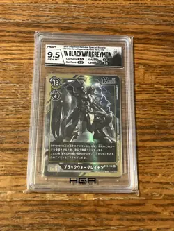 BlackWarGreymon BT2-112 SEC Parallel HGA Grade 9.5 Gem Mint Digimon Card Japan - Image 3