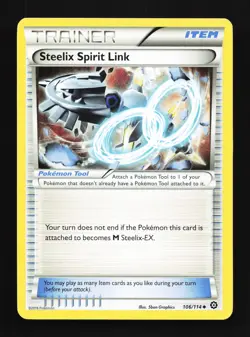 Steelix Spirit Link 106/114 Steam Siege LP Pokemon Card TCG - Image 1