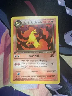 Pokemon TCG Dark Rapidash Card 1st Edition Uncommon 44/82 HP - Image 1