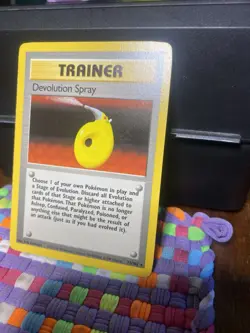 Devolution Spray Pokemon Base Set Trainer Card 72/102 LP - MISCUT MISPRINT - Image 3