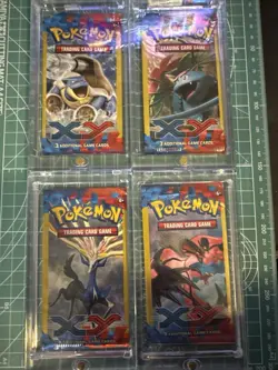 Full Art Set Of 4 (W/ Cases) XY Base Set - 2014 Pokemon Cards (3 Cards Per Pack) - Image 1