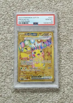 PSA 10 - Pikachu ex 247/191 Pokemon Card - GEM MINT Surging Sparks - Image 1