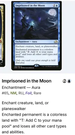 Imprisoned in the Moon Eldritch Moon Foil Rare Russian # 65 - Image 5