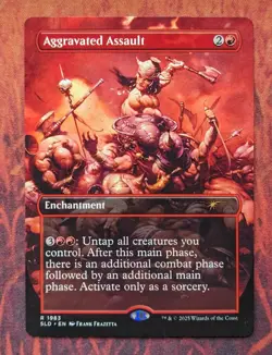 Aggravated Assault 1983 Near Mint Secret Lair Drop Magic MTG Frank Frazetta - Image 1