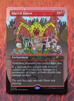 Uncivil Unrest NM Rainbow FOIL 2008 Secret Lair Drop Magic MTG Jay Howell - Image 1