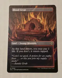 MTG Blood Crypt (Borderless) Reversable Shock Land Lorwyn Eclipsed ECL 0349 NM - Image 2